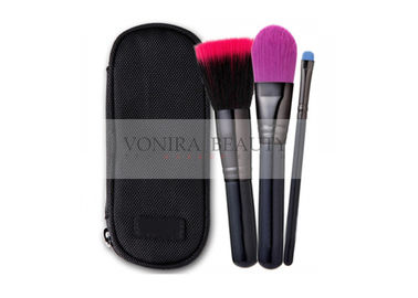 Customized Mini Finger Makeup Brush Gift Set With Zippered Brush Case