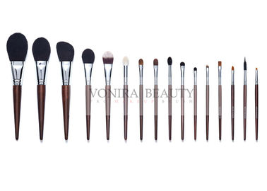 Private label 16pcs Label face makeup brushes For Middle Higher Quality Original Ebony Handle