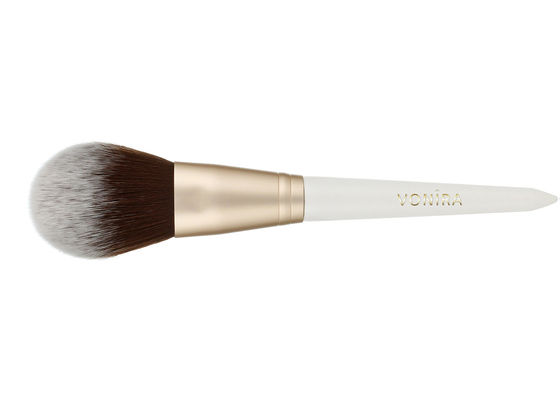 সেরা সেবল চুলের সাথে কাস্টম লাক্সারি ওভাল মেকআপ ব্রাশ এবং প্রাকৃতিক এবনি কাঠের হাতল