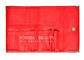লাল স্ন্যাপ বন্ধ 9 স্লট চামড়ার মেকআপ ব্রাশ রোল বিউটি কসমেটিক্স সরঞ্জাম ব্যাগ