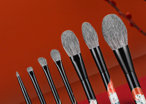 টেকসই অ্যান্টি-ব্যাকটেরিয়াল আর্থ ফ্রেন্ডলি ভেগান ভুট্টা ফাইবার মেকআপ পাউডার ব্রাশ গ্লিটার বার্চ কাঠের হাতল সহ